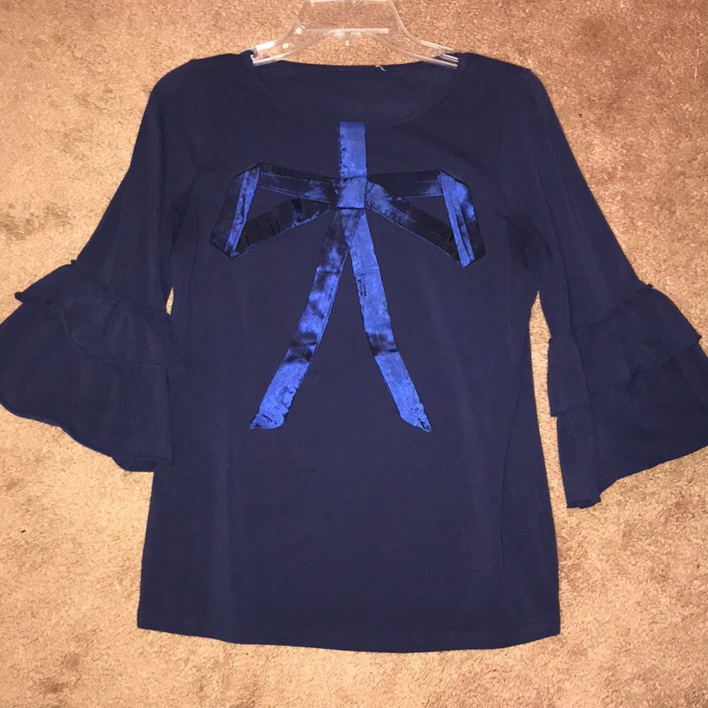 Navy Blue Dainty Jewells Top